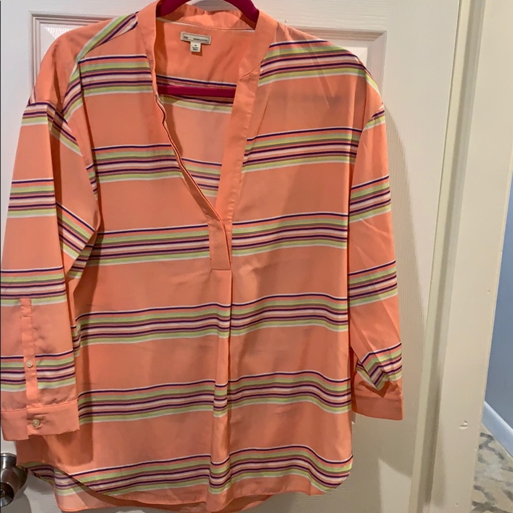 Gap woman Blouse peach with stripes on size M
